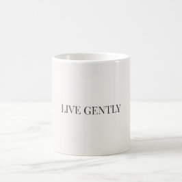 Café Caneca Minimalista Live Gently – Citação de Estéti