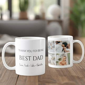 Café Caneca Moderna de Colagem de Fotos do Melhor Pai P