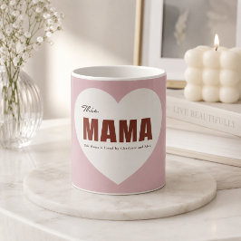 Café Caneca Moderna Personalizada Coração de Mamãe
