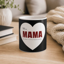 Caneca Moderna Personalizada Coração de Mamãe