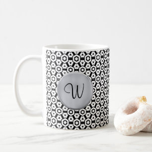Café Caneca Monograma W Modelo de Inicial Monograma