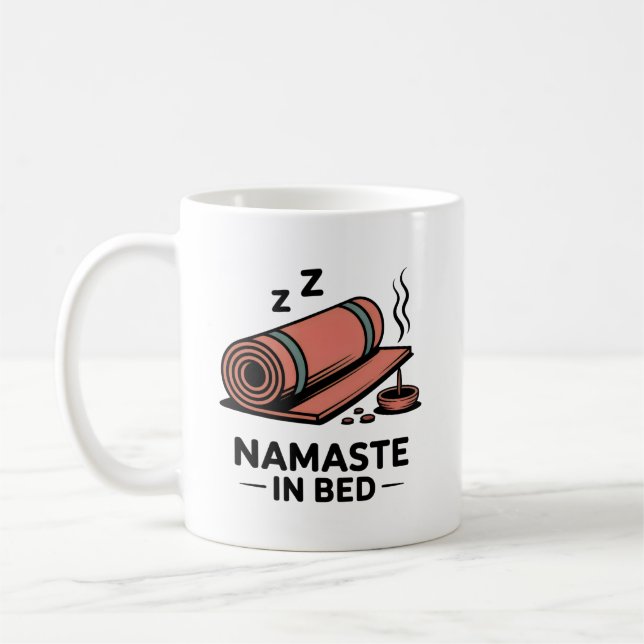 Café Caneca Namaste na Cama – Presente Divertido de Yog (Esquerda)