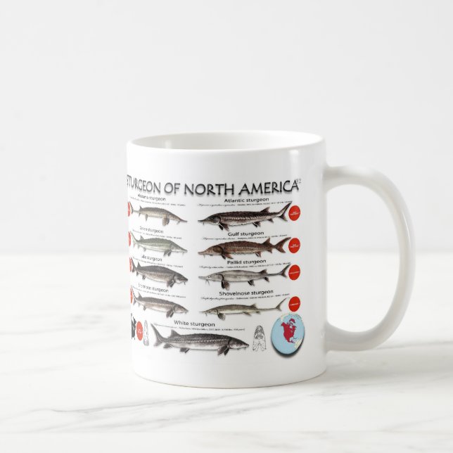 Café Caneca norte-americana de RedList do esturjão (Direita)