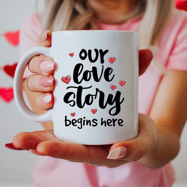 Café Caneca Nossa História de Amor, Presente Romântico  (Criador carregado)