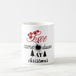 Café Caneca 'O Amor Desceu no Natal' com Pegada de Pata