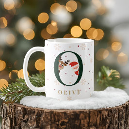 Café Caneca O Monograma de Natal Personalizada