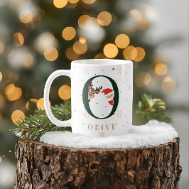 Café Caneca O Monograma de Natal Personalizada