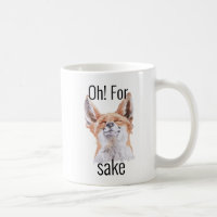 Caneca Oh Por Uma Raposa, Adesivo Fofo de Raposa e