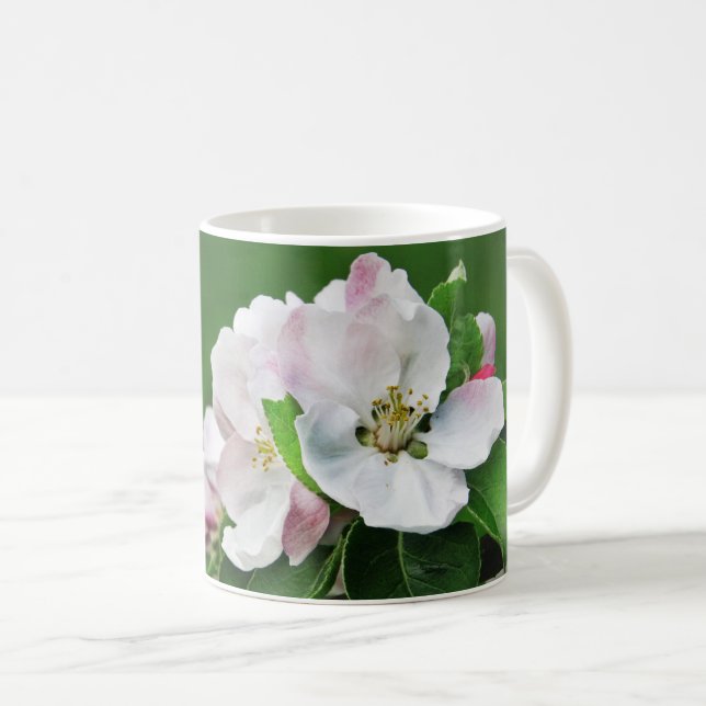 Café Caneca Olá Primavera Árvore de Maçã em Flor (Frente Esquerda)