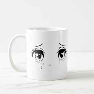 Café Caneca Olhos de Anime Chorosos – Design Aesthetic