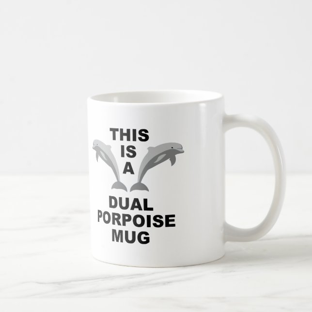 Café Caneca ou Caneca de Viagem Divertida Dupla Marsuín (Direita)