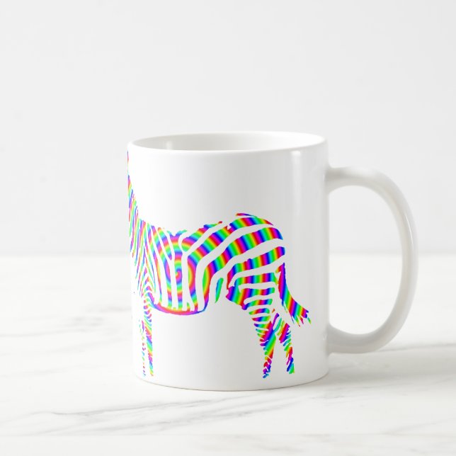 Café Caneca ou Caneca de Viagem Silhueta Vermelha Zebra (Direita)