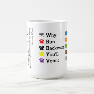 Café caneca padrão de cores de cabo de telecomunicações