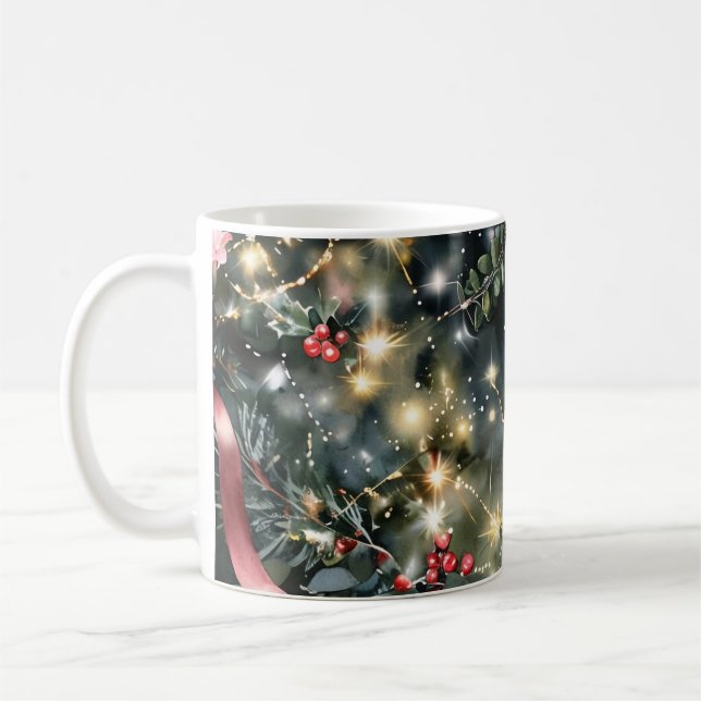 Café caneca padrão de natal (Esquerda)