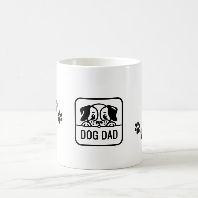 Café Caneca Pai - Presente para impressão de pata branc (Centro)