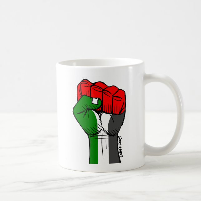 Café Caneca palestina do punho de Carlos Latuff (Direita)