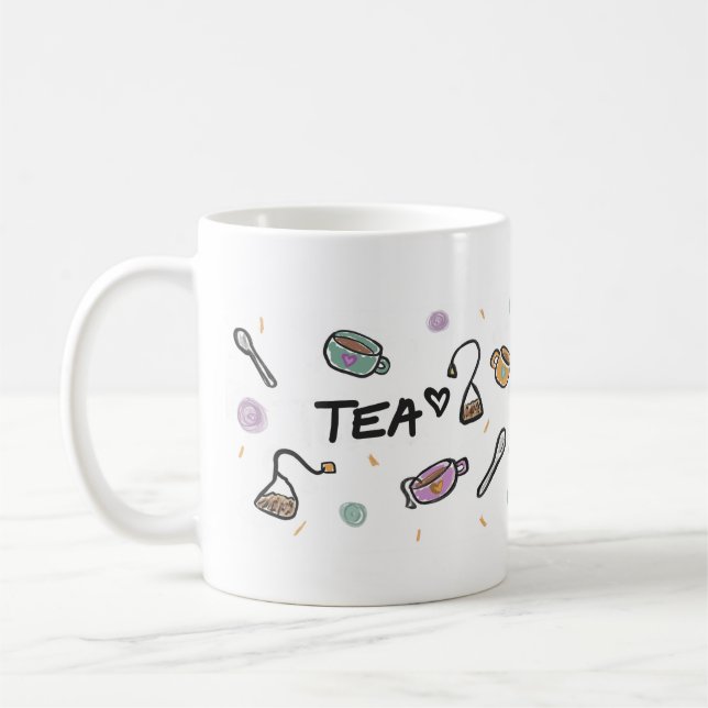 Café Caneca para Amantes de Chá, Ilustração  (Esquerda)