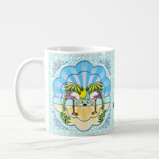 Café Caneca para amantes de flamingo (Esquerda)