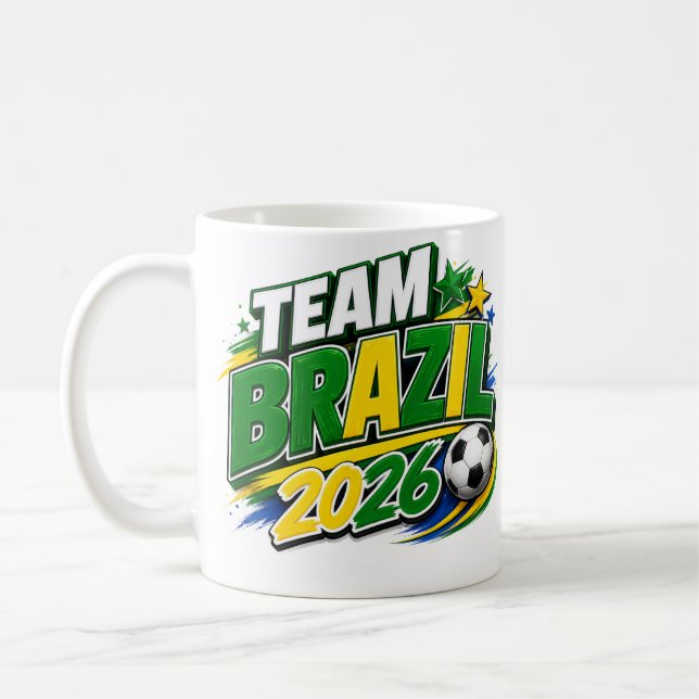 Café Caneca para Fã de Futebol TIME BRASIL 2026 | Brasi (Esquerda)