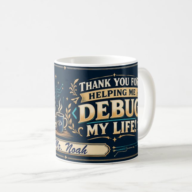 Café Caneca para Professor de Ciência da Computação, Pr (Frente Esquerda)