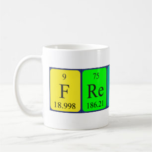 Café caneca patriótica de mesa periódica francesa