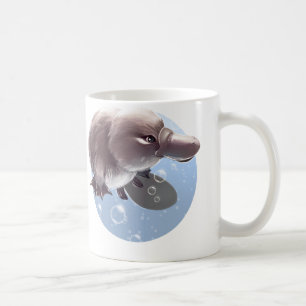 Café Caneca pequena bonito da ilustração de Platypus