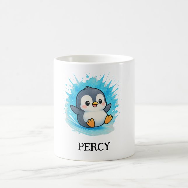 Café Caneca Percy Penguin – Presente Personalizado de A (Centro)