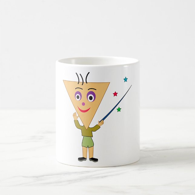 Café Caneca Personagem Cabeça de Triângulo (Criador carregado)