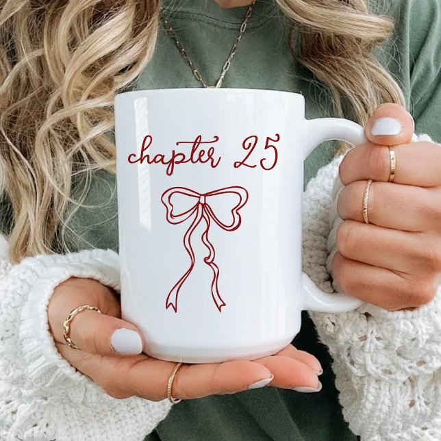 Café Caneca Personalizada Capítulo 25, Presente de Aniv (Personalized Chapter 25 Mug — Custom Birthday Gift for Women, Friends, Mom & Coworkers)