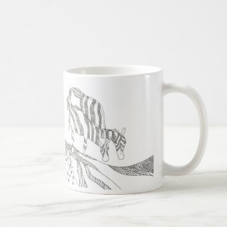Café Caneca personalizada com desenho de girafa em figu