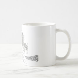 Café Caneca personalizada com figura de palito abstrata