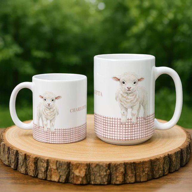 Café Caneca Personalizada com Nome de Cordeiro de Bebê  (Criador carregado)