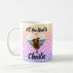 Café Caneca Personalizada com Nome e Foto de Cachorro c