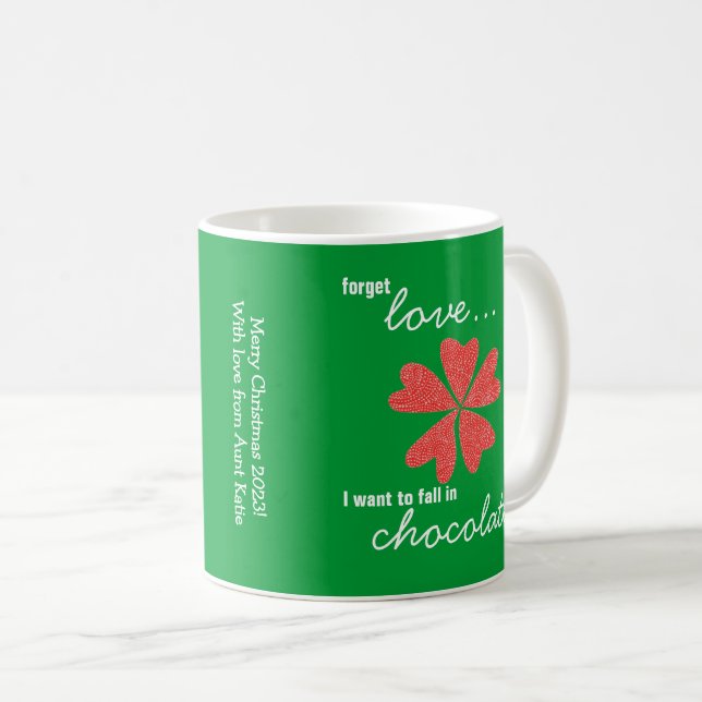 Café Caneca personalizada com receita de brownie (Frente Esquerda)