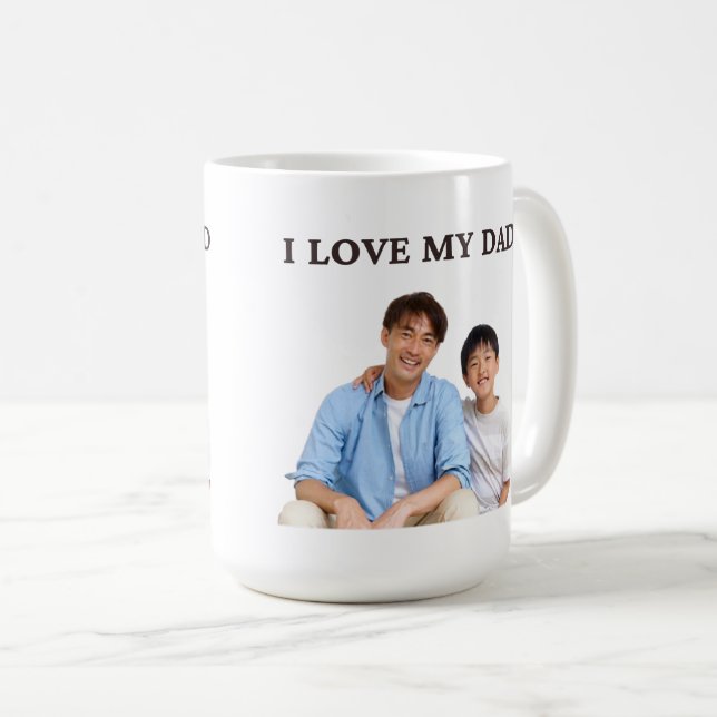 Café Caneca Personalizada com Rosto de Família Fofos 2  (Frente Esquerda)