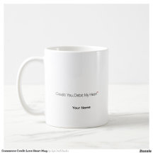 Caneca Personalizada Coração de Crédito para Conta