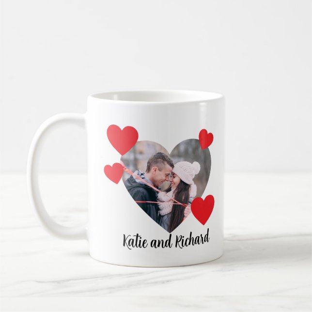 Café Caneca Personalizada Coração de Namorados (Esquerda)