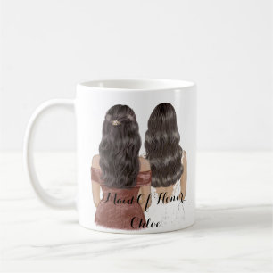 Café caneca personalizada dama de honra