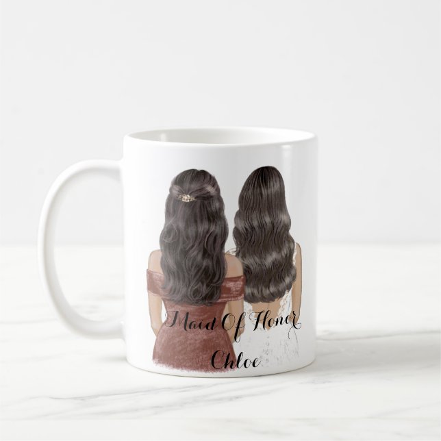 Café caneca personalizada dama de honra (Esquerda)