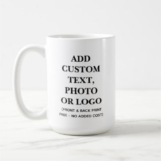 Café Caneca Personalizada de 15oz, Crie Seu Próprio Pre