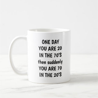 Café Caneca Personalizada de 70 Anos de Idade Nome e An