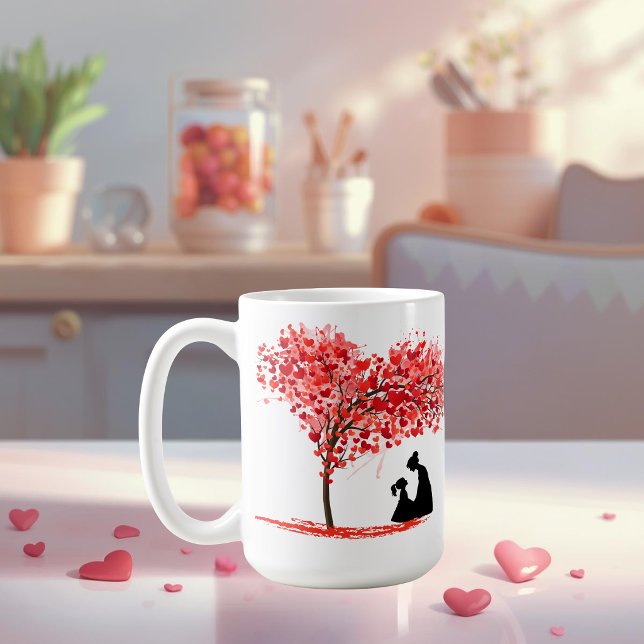 Café Caneca Personalizada de Amor Mãe e Filha (Criador carregado)