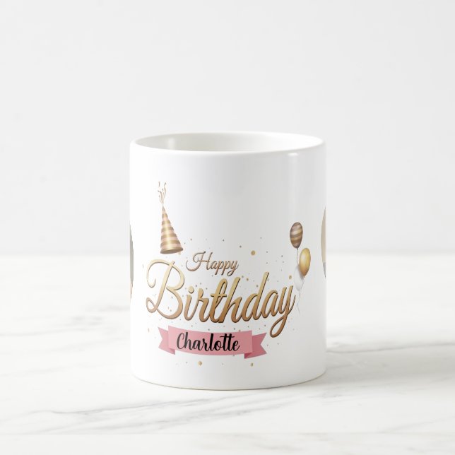 Café Caneca Personalizada de Aniversário com Foto e Nom (Centro)