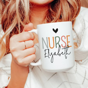 Café Caneca Personalizada de Aniversário para Enfermeir