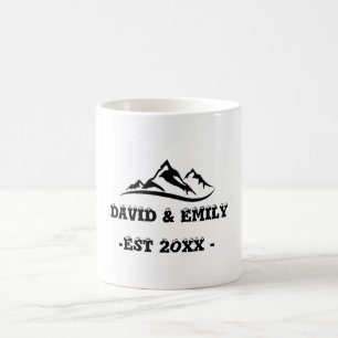 Café Caneca personalizada de aventura na montanha para