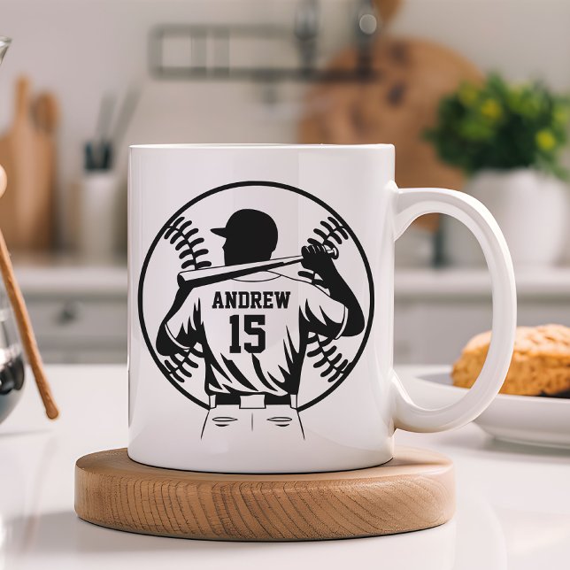 Café Caneca Personalizada de Beisebol, Presente para o  (baseball mug, personalized baseball mug, gift for dad, fathers day mug, baseball lover mug for him)