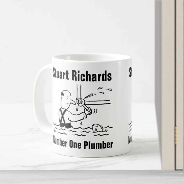 Café Caneca Personalizada de Bombeiro Hidráulico & Enca (Criador carregado)