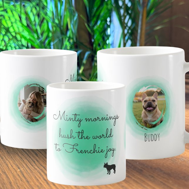 Café Caneca Personalizada de Bulldog Francês em Aquarel (Criador carregado)