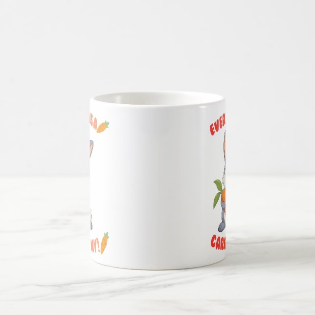 Café Caneca Personalizada de Coelho Fofo - Nome Persona (Centro)