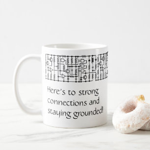 Café Caneca Personalizada de Esquema Preta e Branca